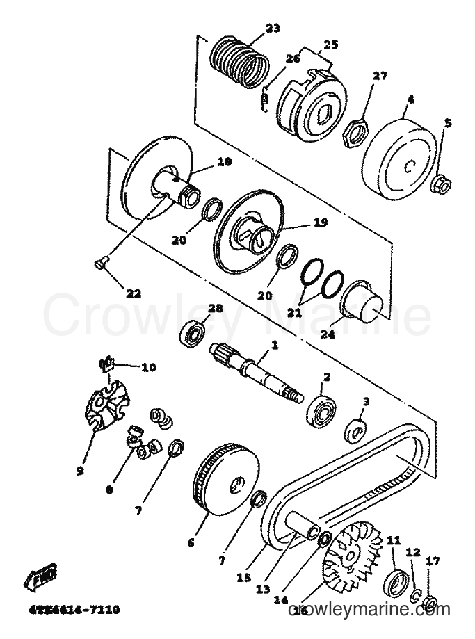 2000 Scooter XC125A - XC125A (5MJ2) [010] - CLUTCH