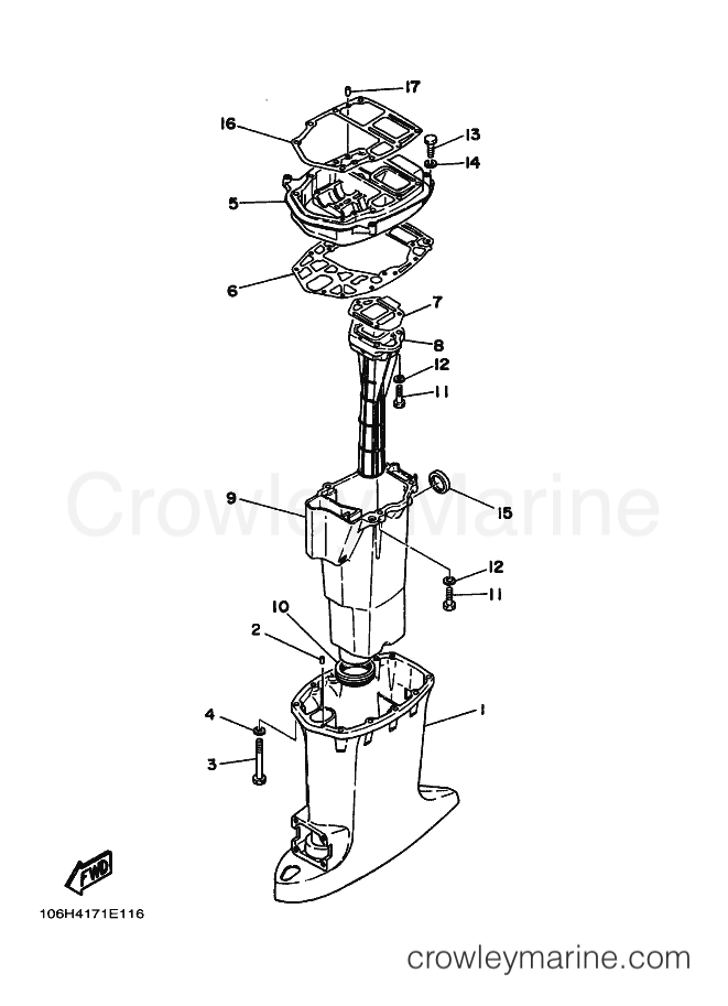 Yamaha Motors 40H (6H40) [010] - UPPER CASING