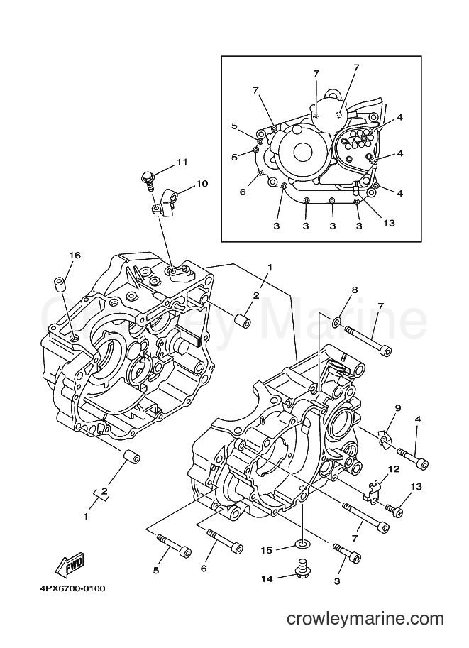 2004 Dirt Bike TT250R - TT250R (4PXA) [010] - CRANKCASE