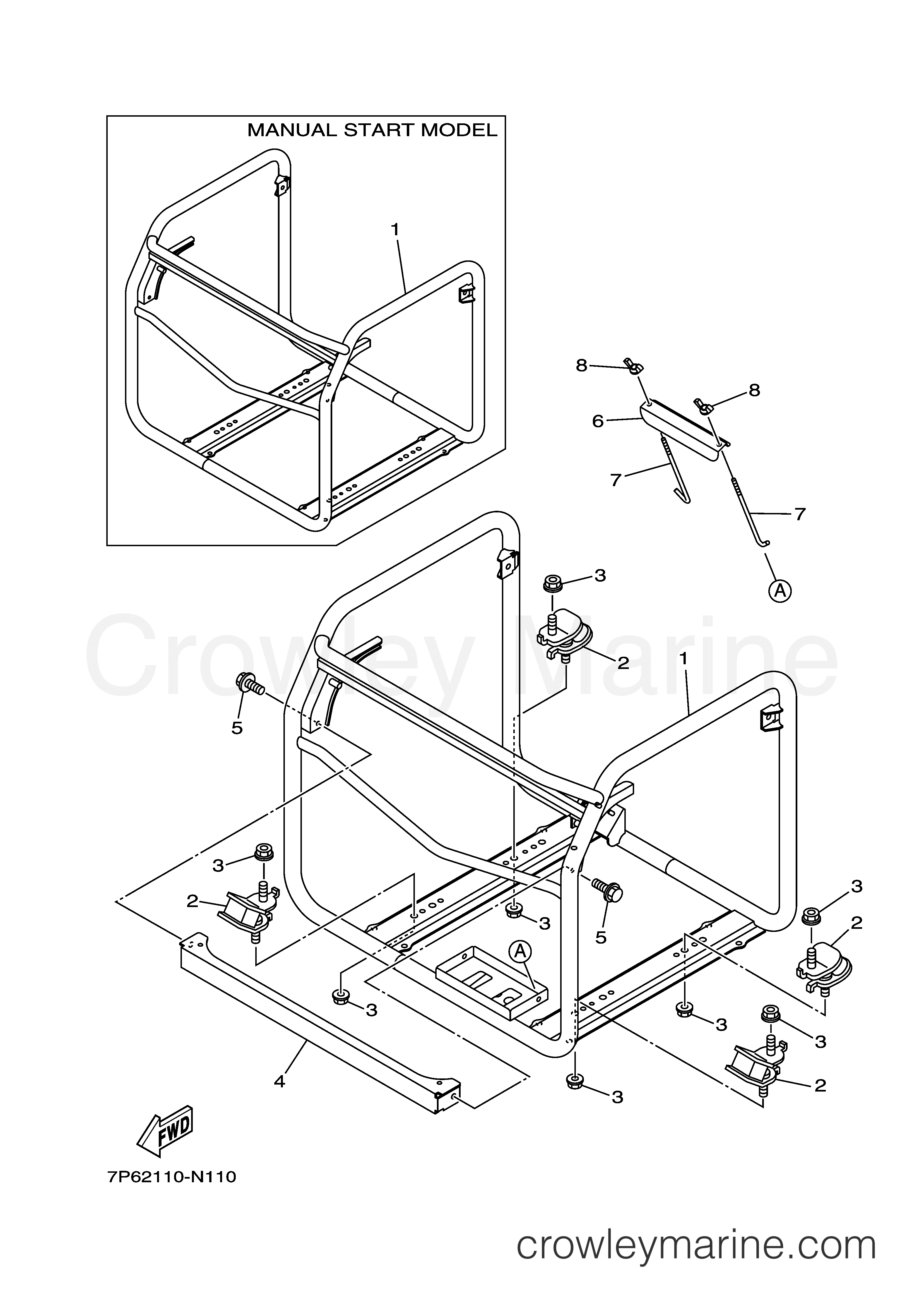 FRAME 2014 Generator 7200 EF7200DE Crowley Marine