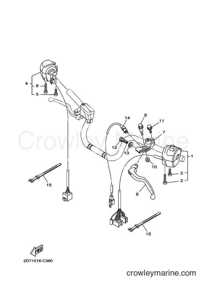 2004 Street Bike YBR125 - YBR125 (2D71) [010] - HANDLE SWITCH & LEVER