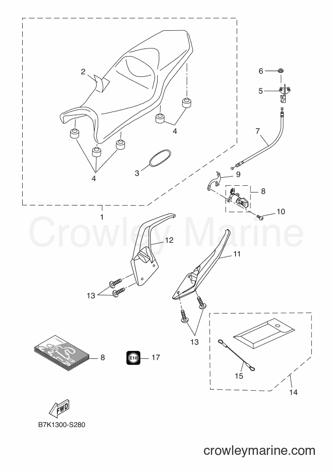 Yamaha Motors MTT690P-AB (B7K1) [020] - SEAT
