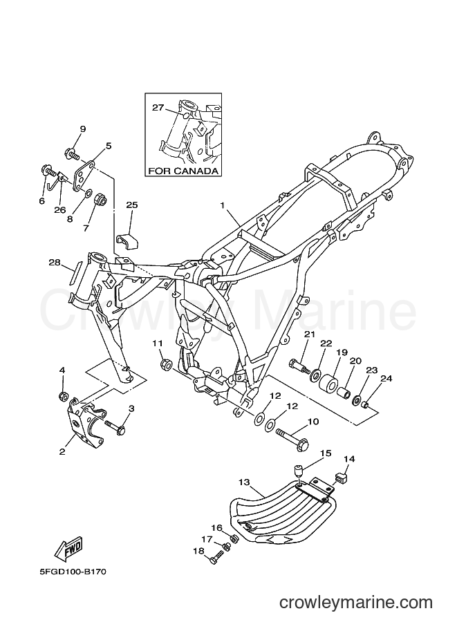 2003 Dirt Bike TT-R225 - TT-R225 (5FGF) [010] - FRAME