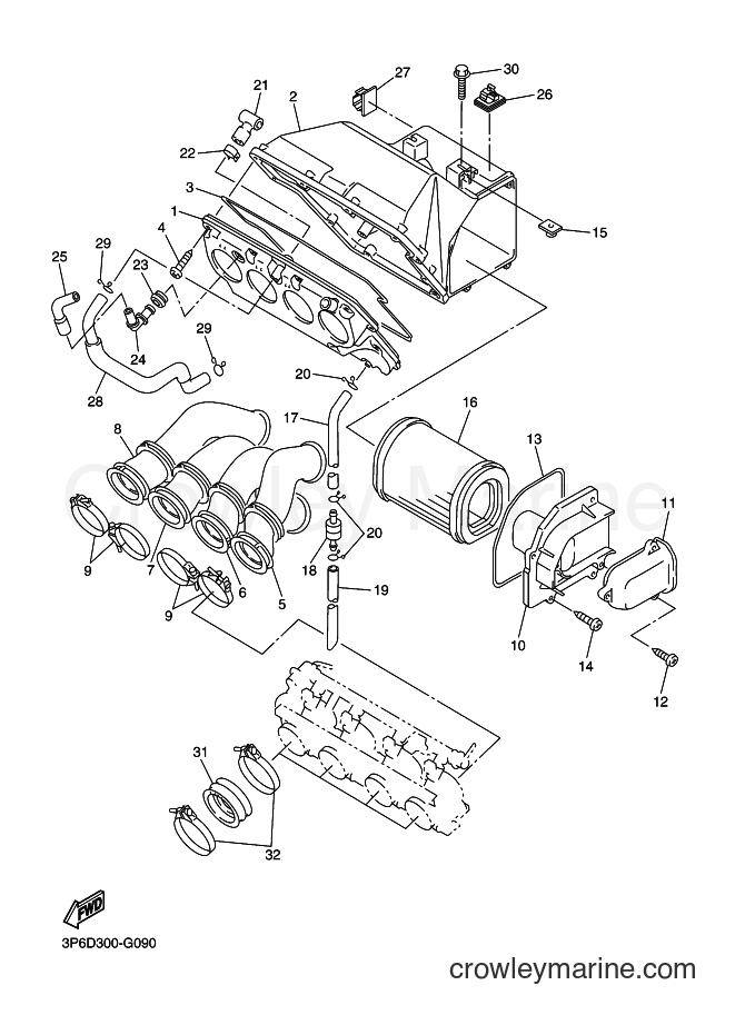2010 Sport Bike FJR1300A - FJR1300A (1CY6) [010] - INTAKE