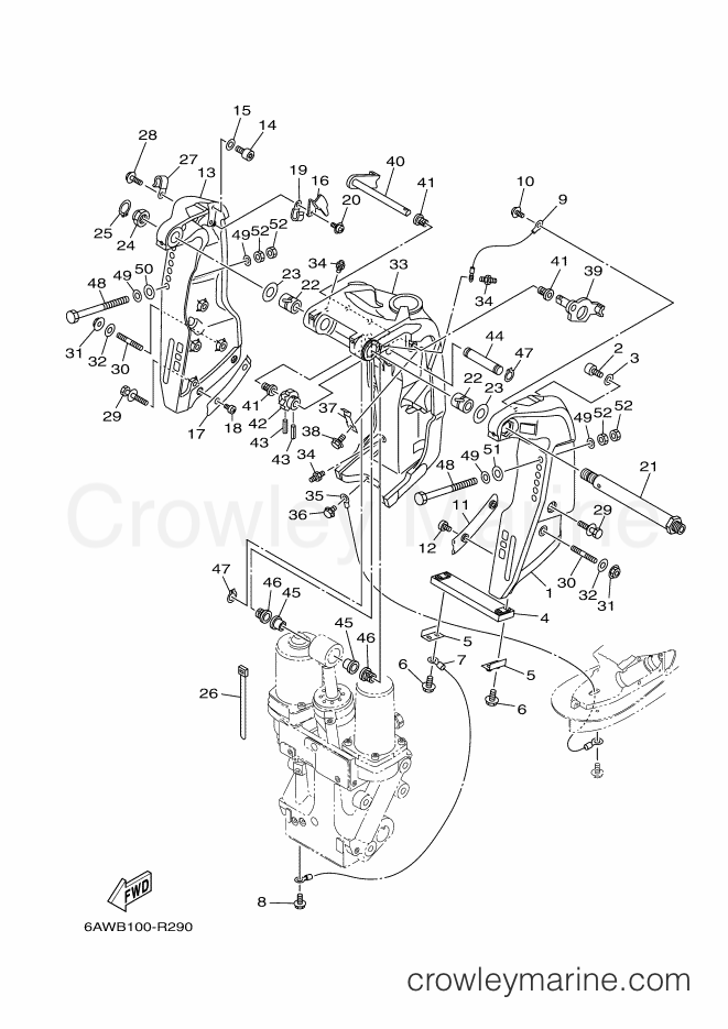 Yamaha Motors LF350CC (6AXB) [260] - BRACKET 1