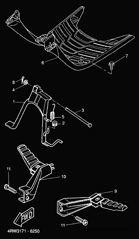 2000 Scooter CW50 - CW50 (5HG8) [010] - STAND & FOOTREST