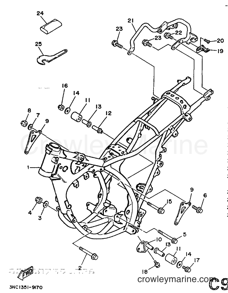 1989 Dirt Bike DT125R - DT125R (3PY1) [999] - FRAME