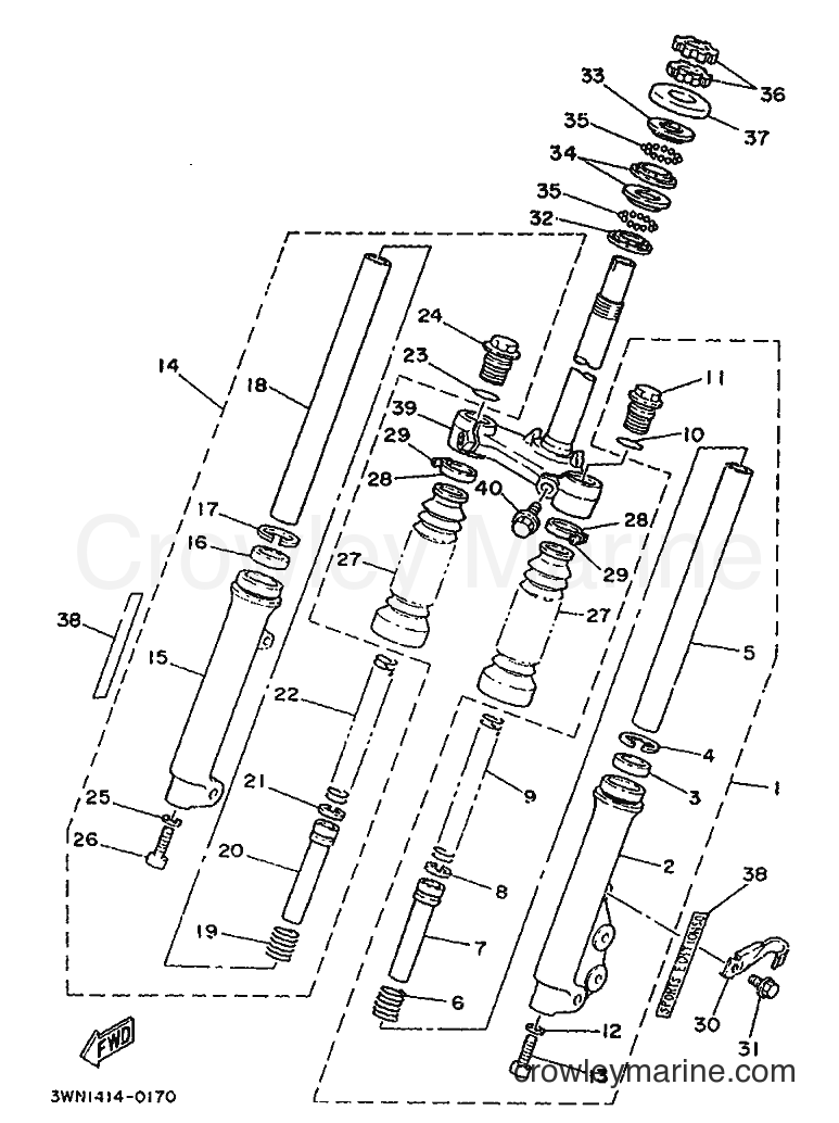 Yamaha Motors CR50Z (3WN2) [999] - FRONT FORK