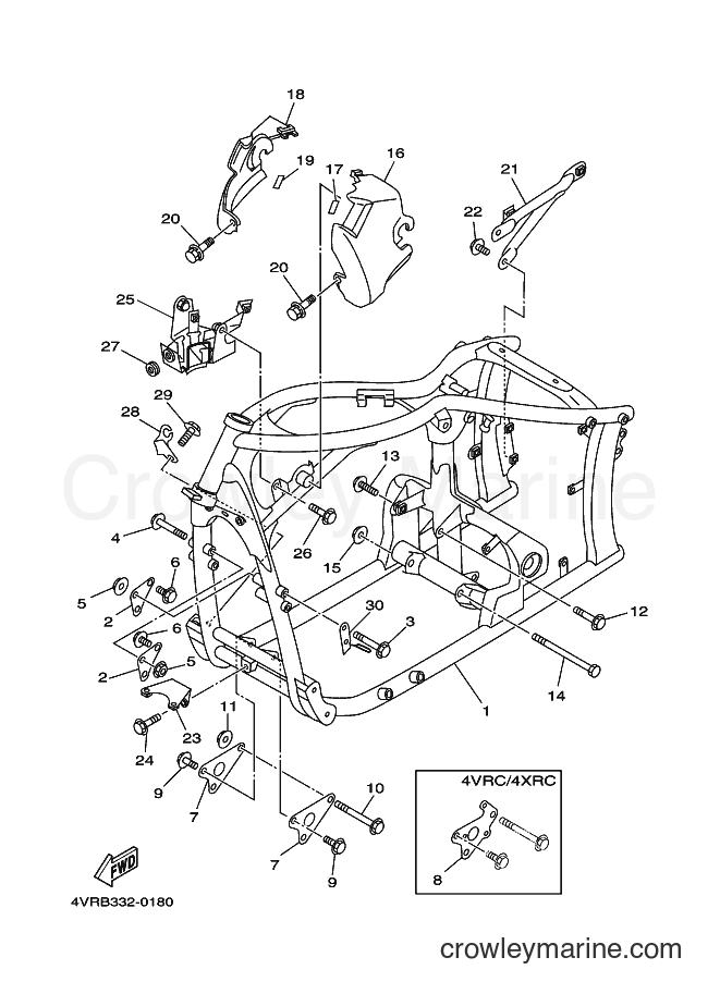 Yamaha Motors XVS650 (4XRB) [010] - FRAME