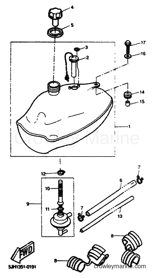 2001 Scooter EW50 - EW50 (5LH3) [010] - FUEL TANK