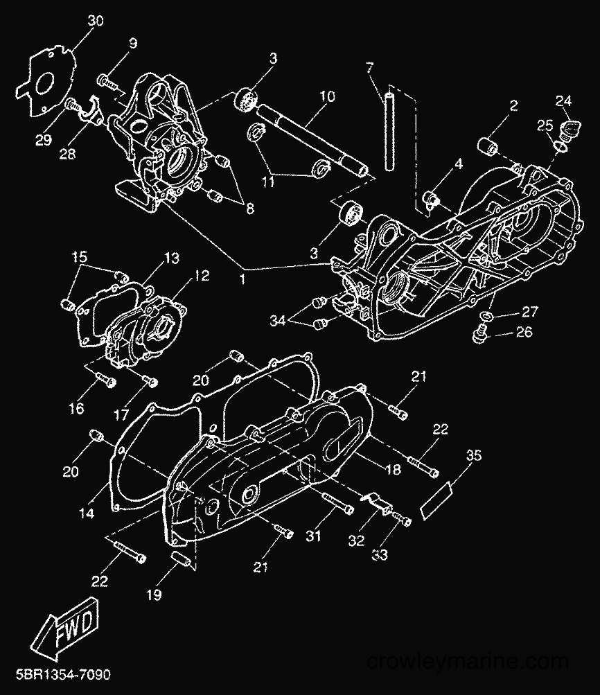 1999 Scooter YQ50L - YQ50L (5KL3) [010] - CRANKCASE