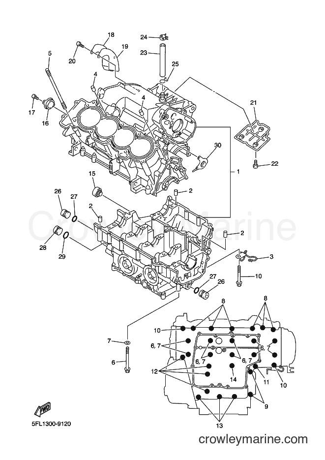 Yamaha Motors YZF-R7 (5FL1) [020] - CRANKCASE