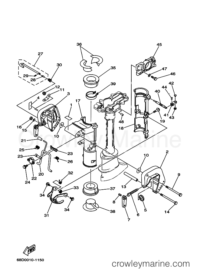 Yamaha Motors F4A (68D1) [060] - BRACKET 1