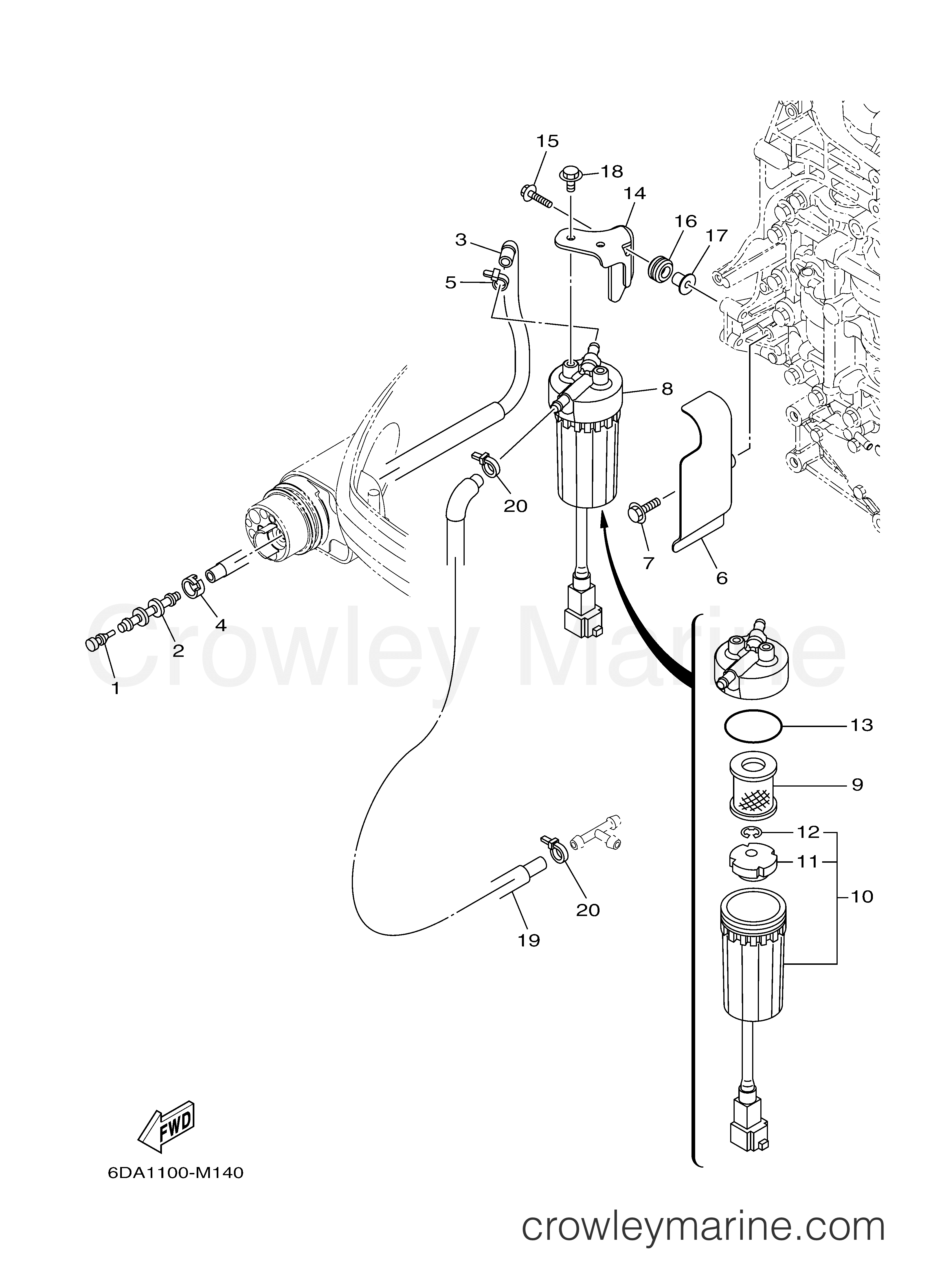 FUEL 1 - 2014 Yamaha Outboard 200hp F200XB | Crowley Marine