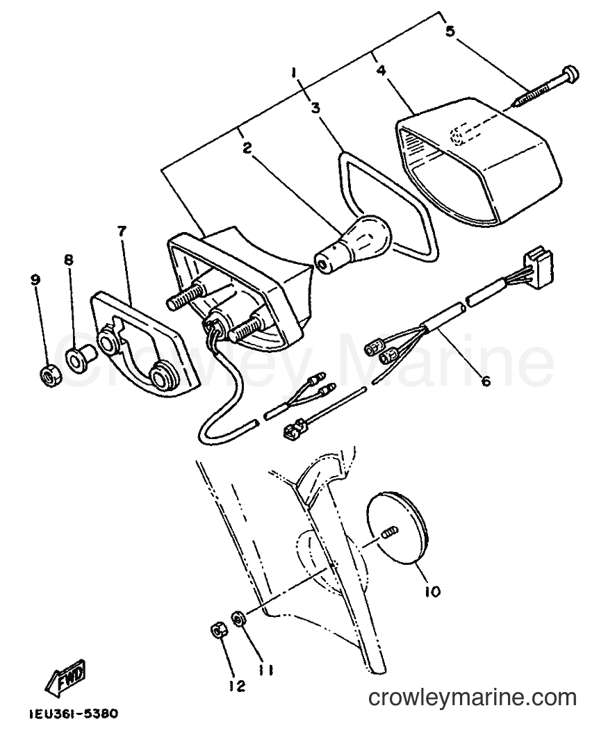 1988 Dirt Bike XT350 - XT350 (55V0) [070] - TAILLIGHT