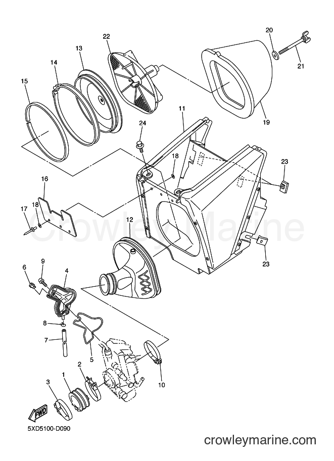 2005 Dirt Bike YZ450F - YZ450F (5XD8) [020] - INTAKE