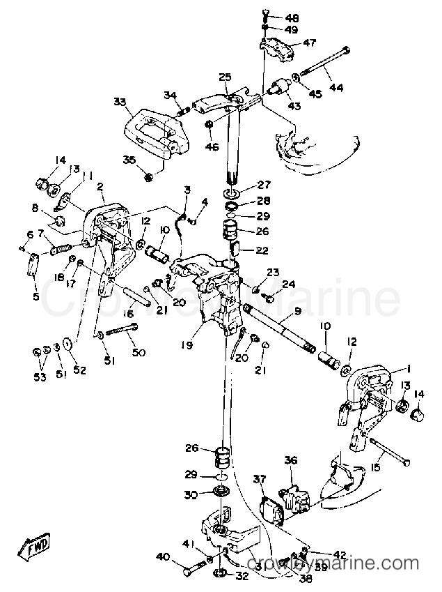 Yamaha Motors 40MJHQ - BRACKET 1
