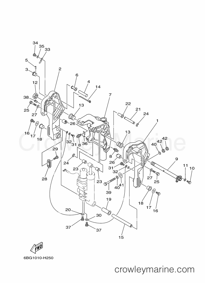Yamaha Motors F40FEHTL (6BG5) [380] - BRACKET 1