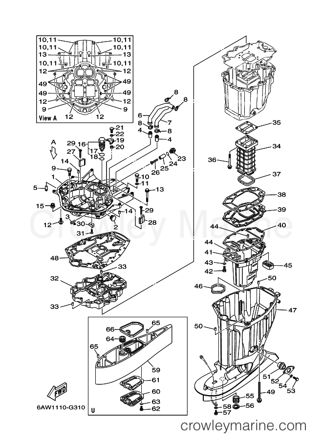 Yamaha Motors F300AETX (6BJ1) [040] - UPPER CASING