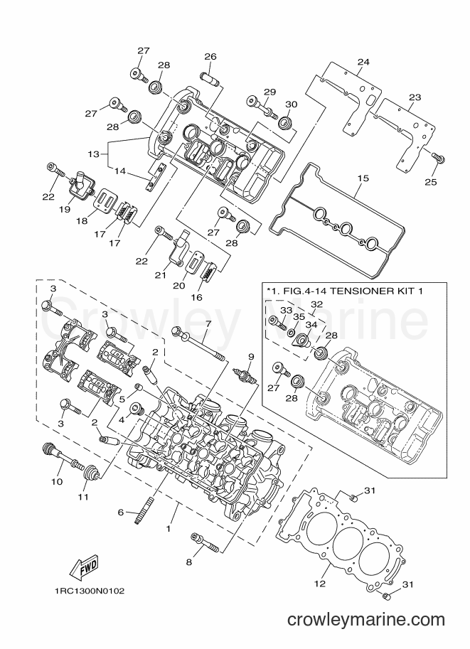 2014 Street Bike MT09A - MT09A (2DRD) [010] - CYLINDER HEAD