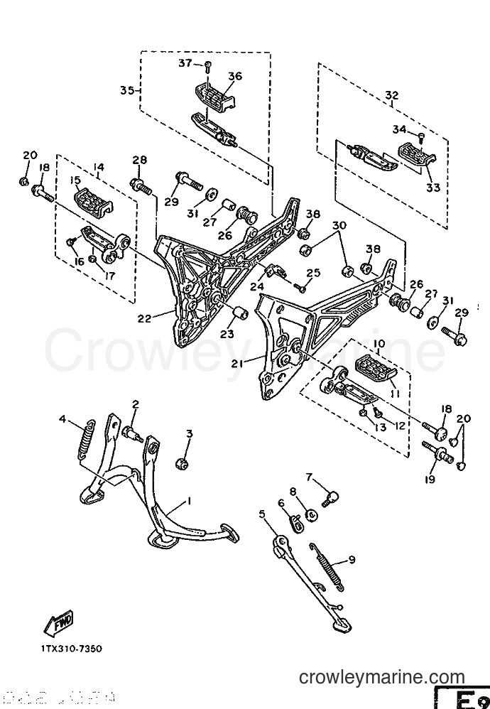 Yamaha Motors FJ1200 (1TX) [99A] - STAND & FOOTREST