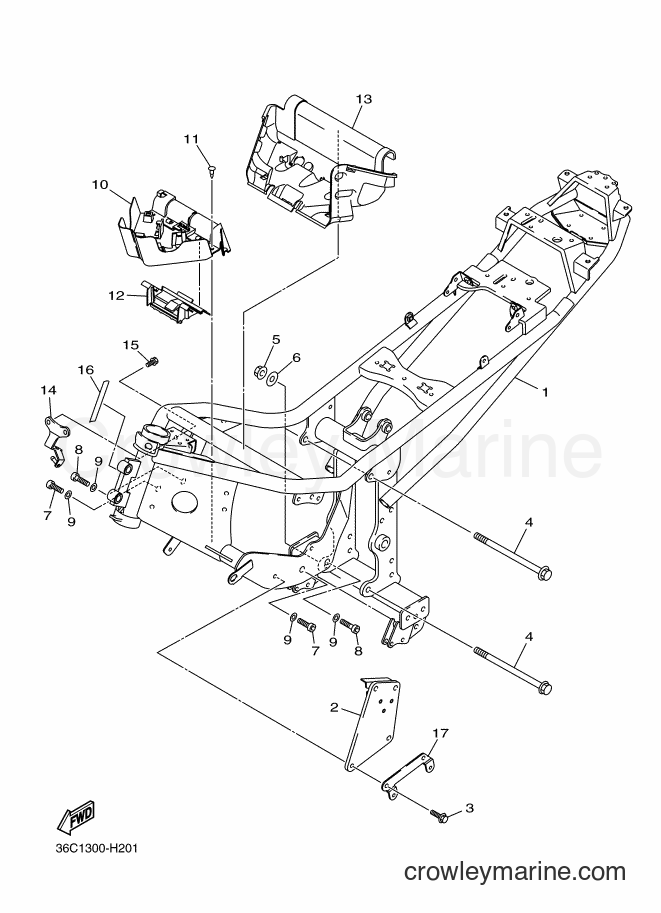 2013 Street Bike XJ6S - XJ6S (36CB) [010] - FRAME