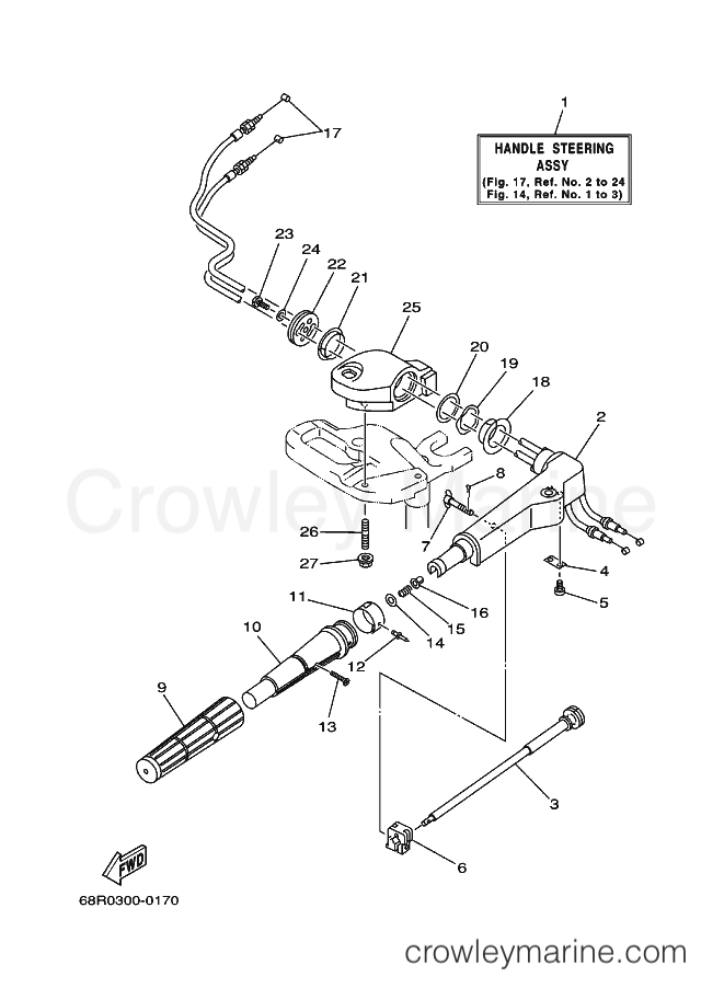 Yamaha Motors F8C (68T) [080] - STEERING