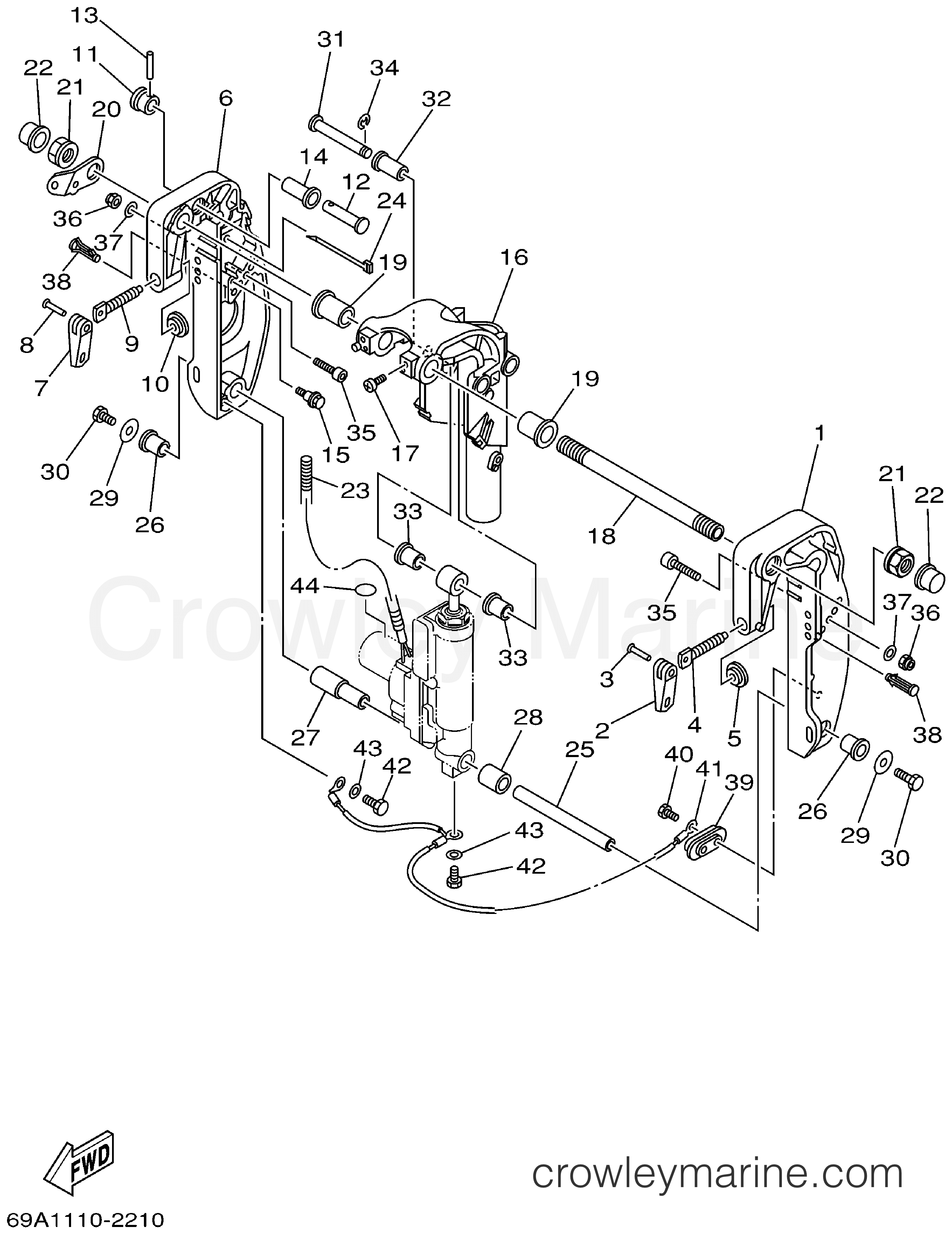 Yamaha Motors F15PLRA - BRACKET 1