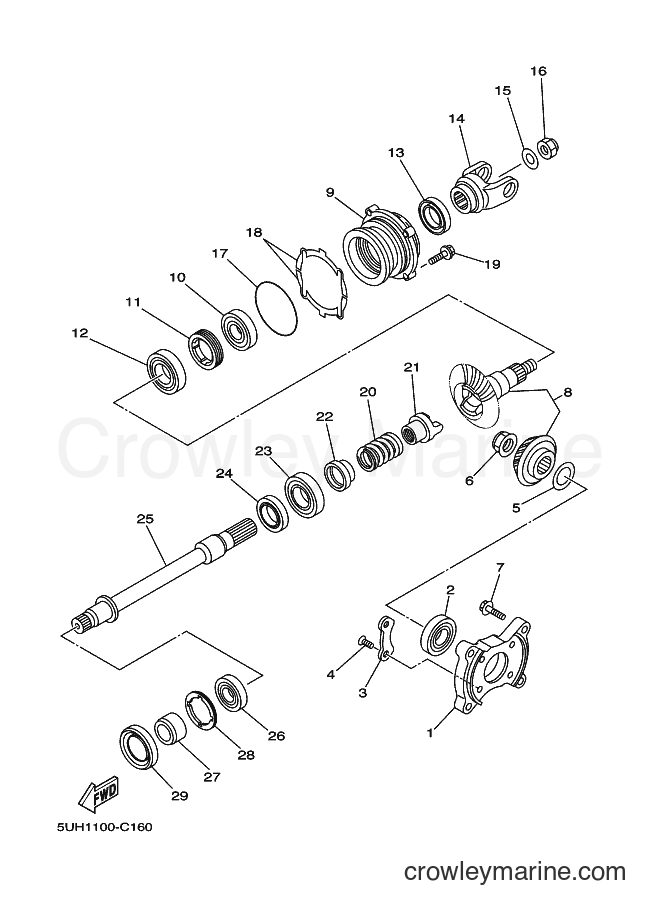 2004 ATV YFM350FWA - YFM350FWA (5UH2) [010] - MIDDLE DRIVE GEAR