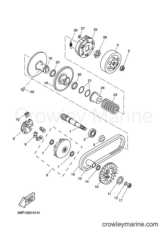 2001 Scooter XQ150 - XQ150 (5LG1) [010] - CLUTCH