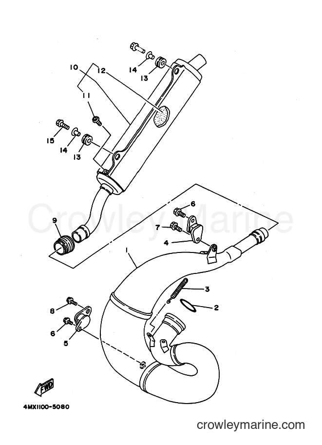 1995 Dirt Bike YZ250 - YZ250 (4MX2) [020] - EXHAUST