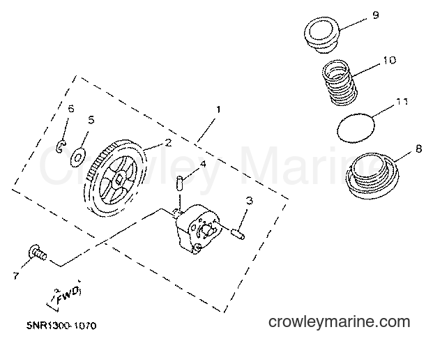 2001 Scooter YP125E - YP125E (5NR1) [010] - OIL PUMP