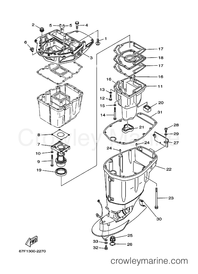 Yamaha Motors F80A (67G1) [030] - UPPER CASING