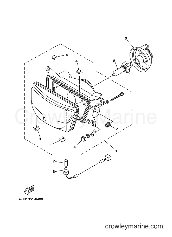 1998 Street Bike TRX850 - TRX850 (4UN4) [030] - HEADLIGHT