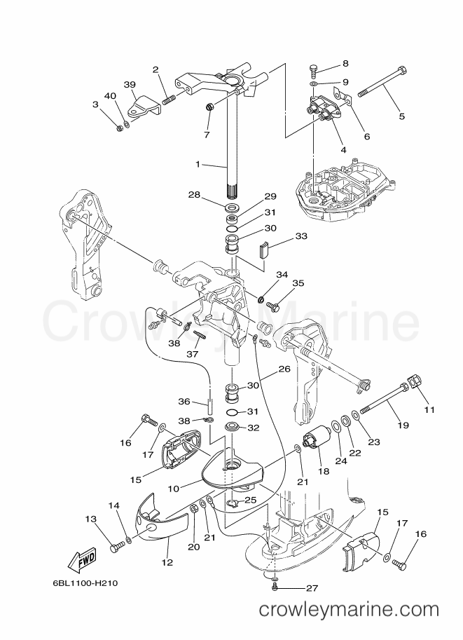 Yamaha Motors FT25FETL (6BL2) [040] - BRACKET 2