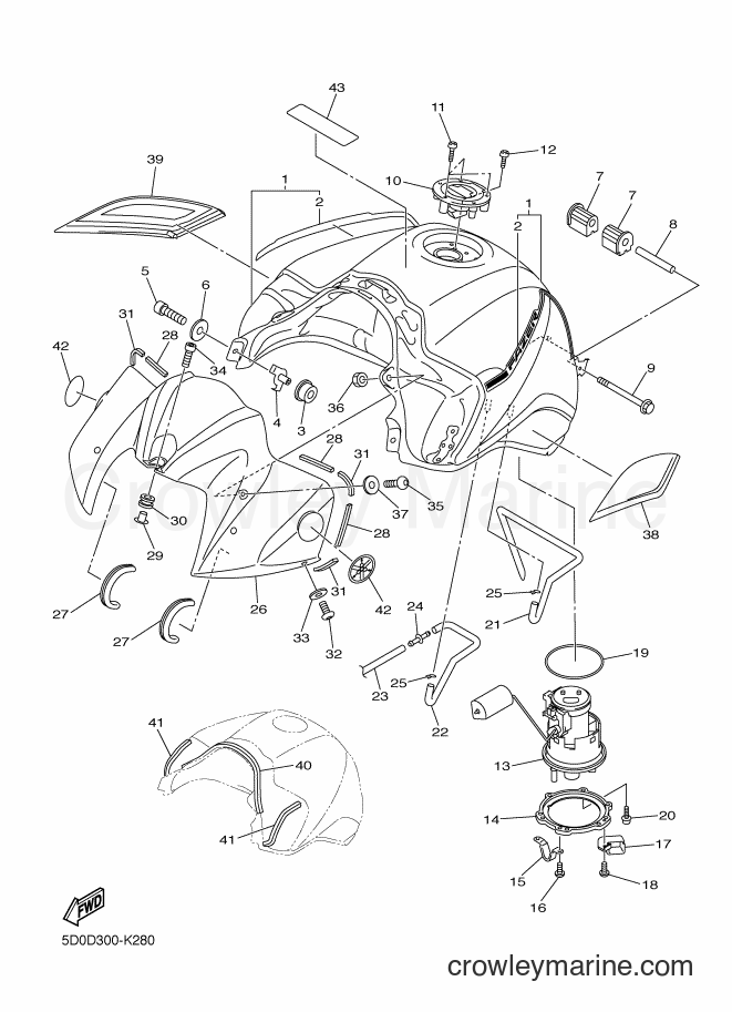 Yamaha Motors FZ1-SA (5D0D) [010] - FUEL TANK