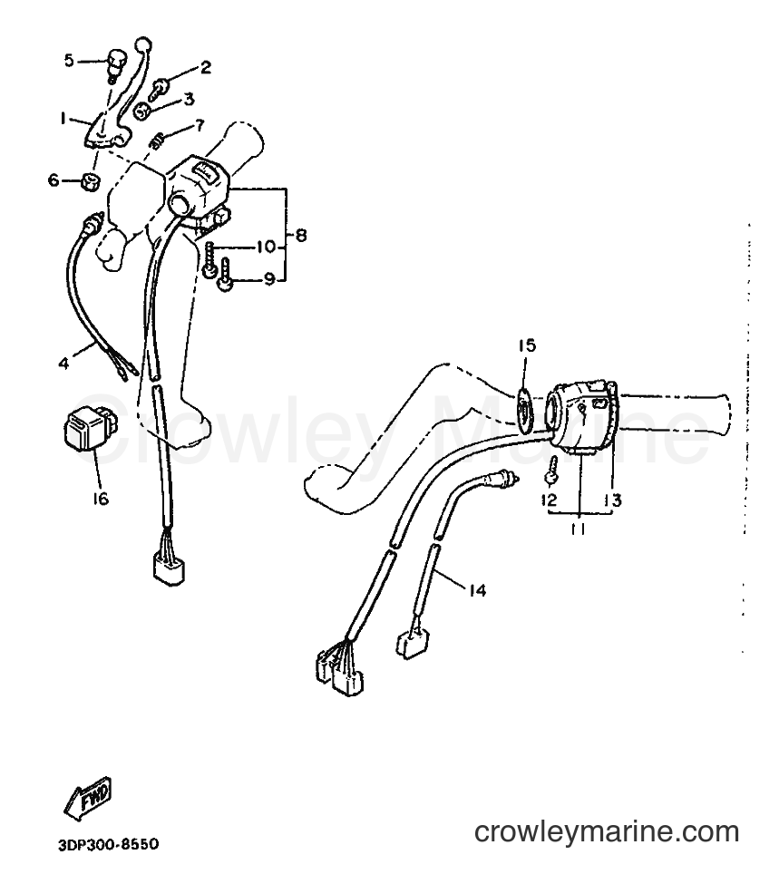 1988 Cruiser XVZ12TD - XVZ12TD (3DP1) [999] - HANDLE SWITCH & LEVER