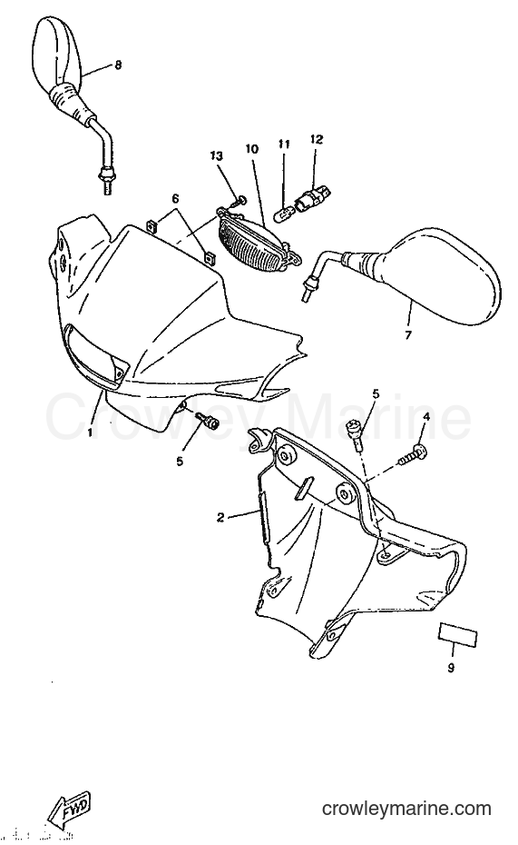 1995 Scooter CW50RS - CW50RS (4TD6) [999] - COWLING 1