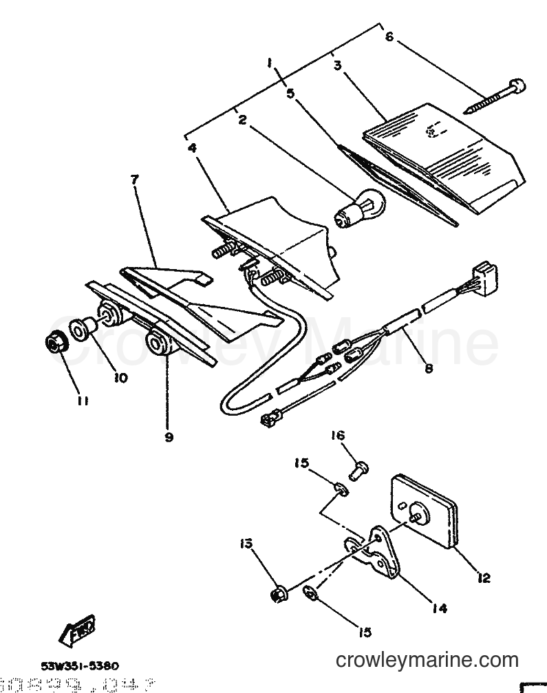 1986 Scooter DT80LC - DT80LC (53W) [999] - FEU ARRIERE