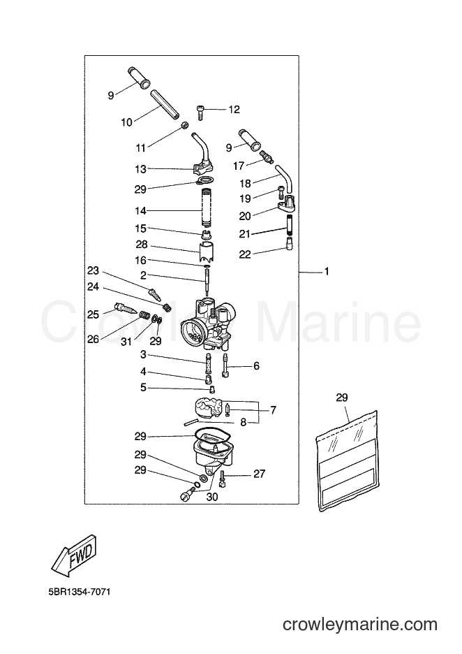 2000 Scooter YQ50 - YQ50 (5KF5) [010] - CARBURETOR