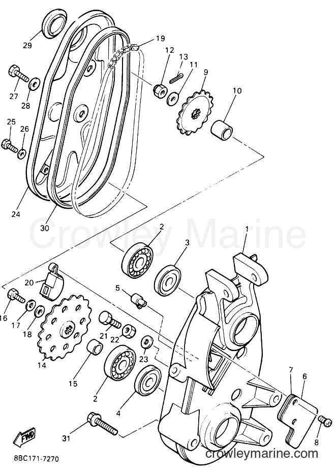 1997 Snowmobile BR250L - BR250L (8BC4) [010] - TRACK DRIVE 2