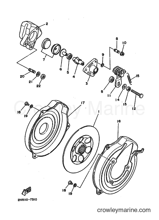 1988 ATV YFM350FWU - YFM350FWU (2HR0) [010] - REAR BRAKE CALIPER