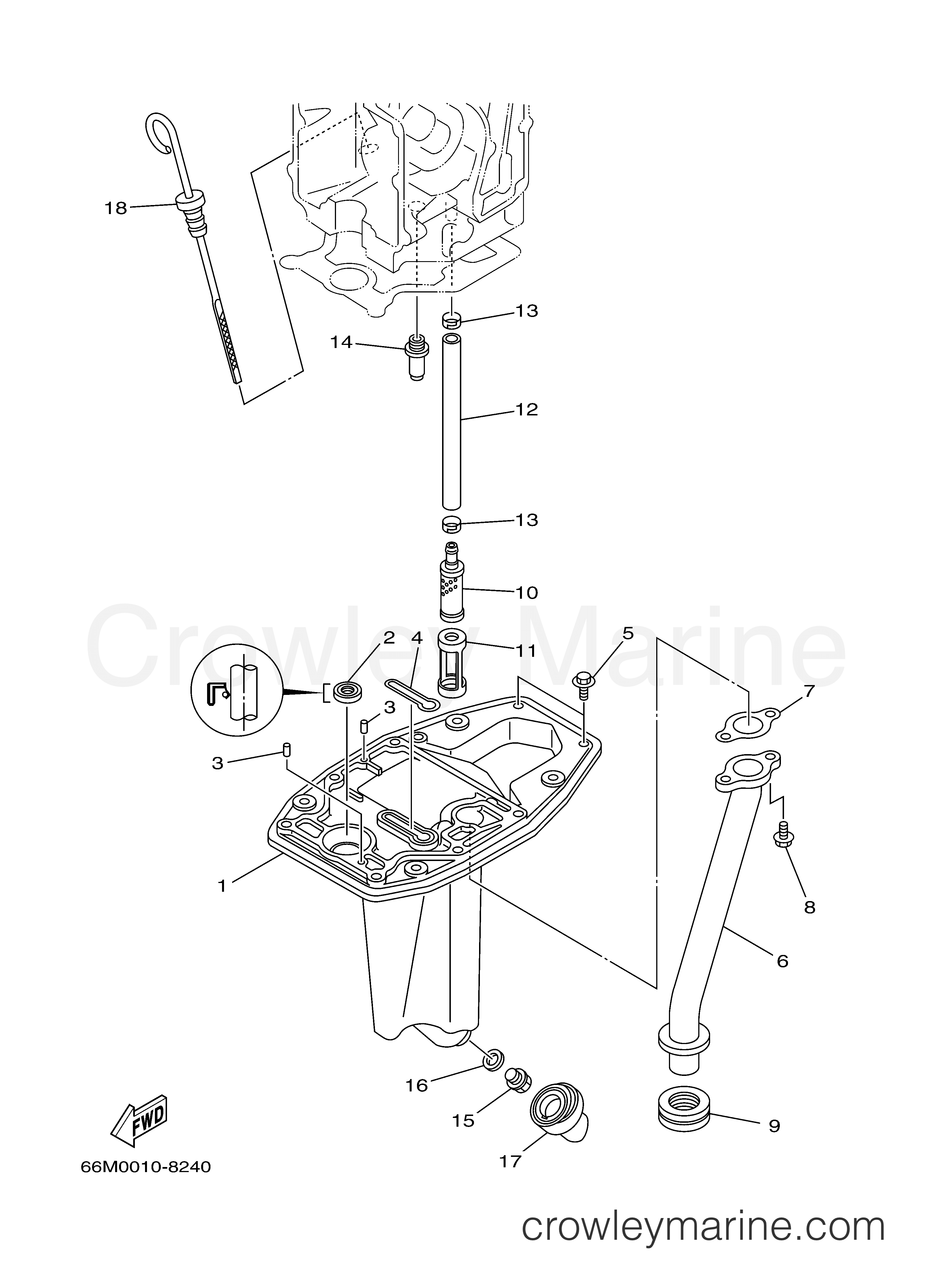 Yamaha Motors F15MSHY - OIL PAN