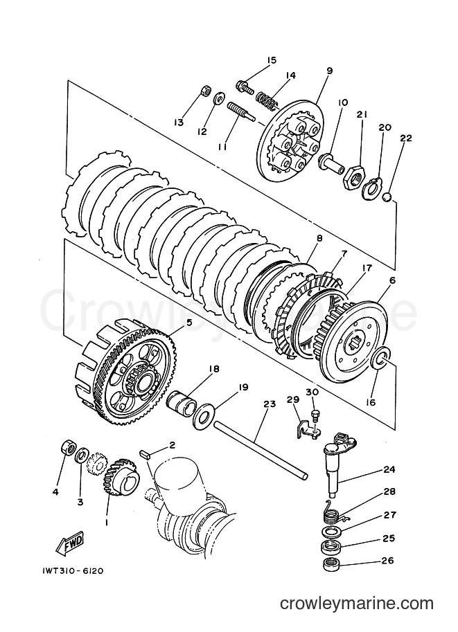 2006 ATV YFZ350 - YFZ350 (3B55) [010] - CLUTCH