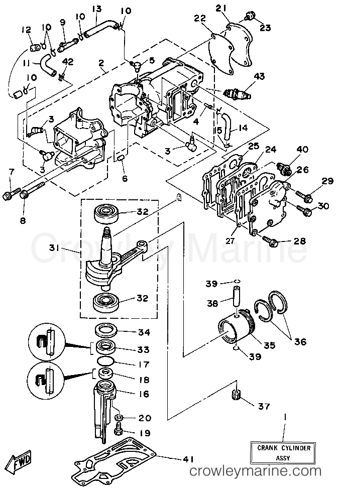 Yamaha Motors 5MSHT - CYLINDER CRANKCASE