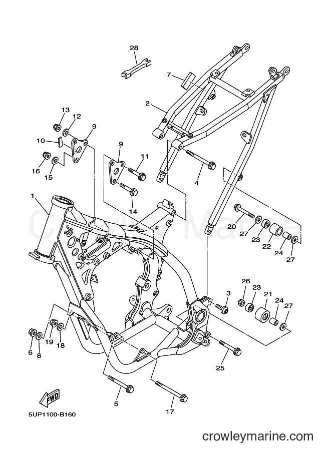 2003 Dirt Bike YZ250 - YZ250 (5UP2) [020] - FRAME