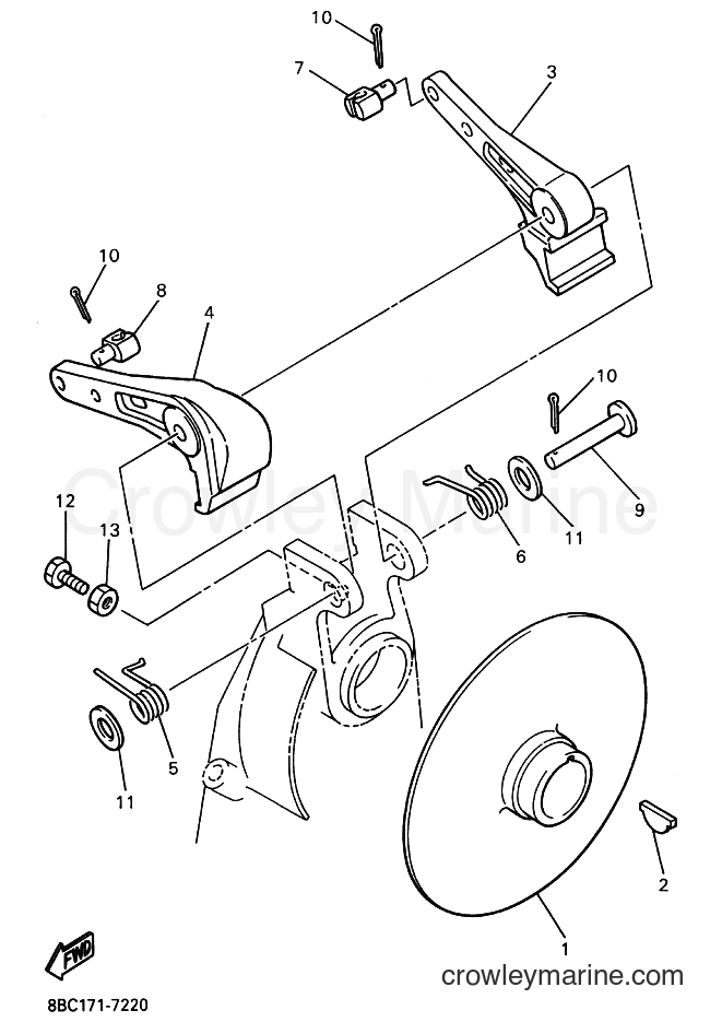 1997 Snowmobile BR250L - BR250L (8BC4) [010] - BRAKE