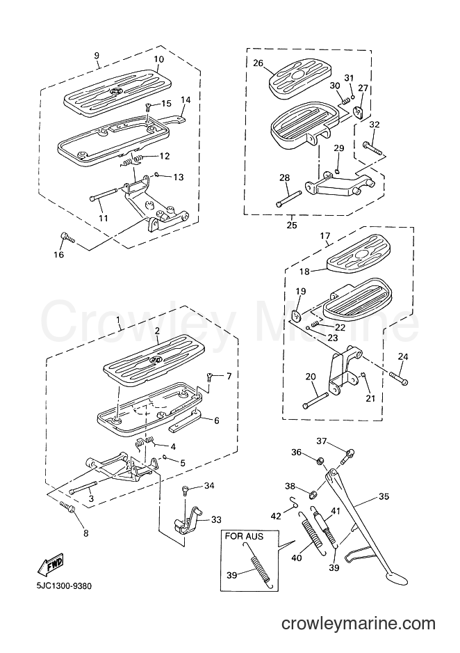 1999 Cruiser XVZ13TF - XVZ13TF (5JC1) [050] - STAND & FOOTREST