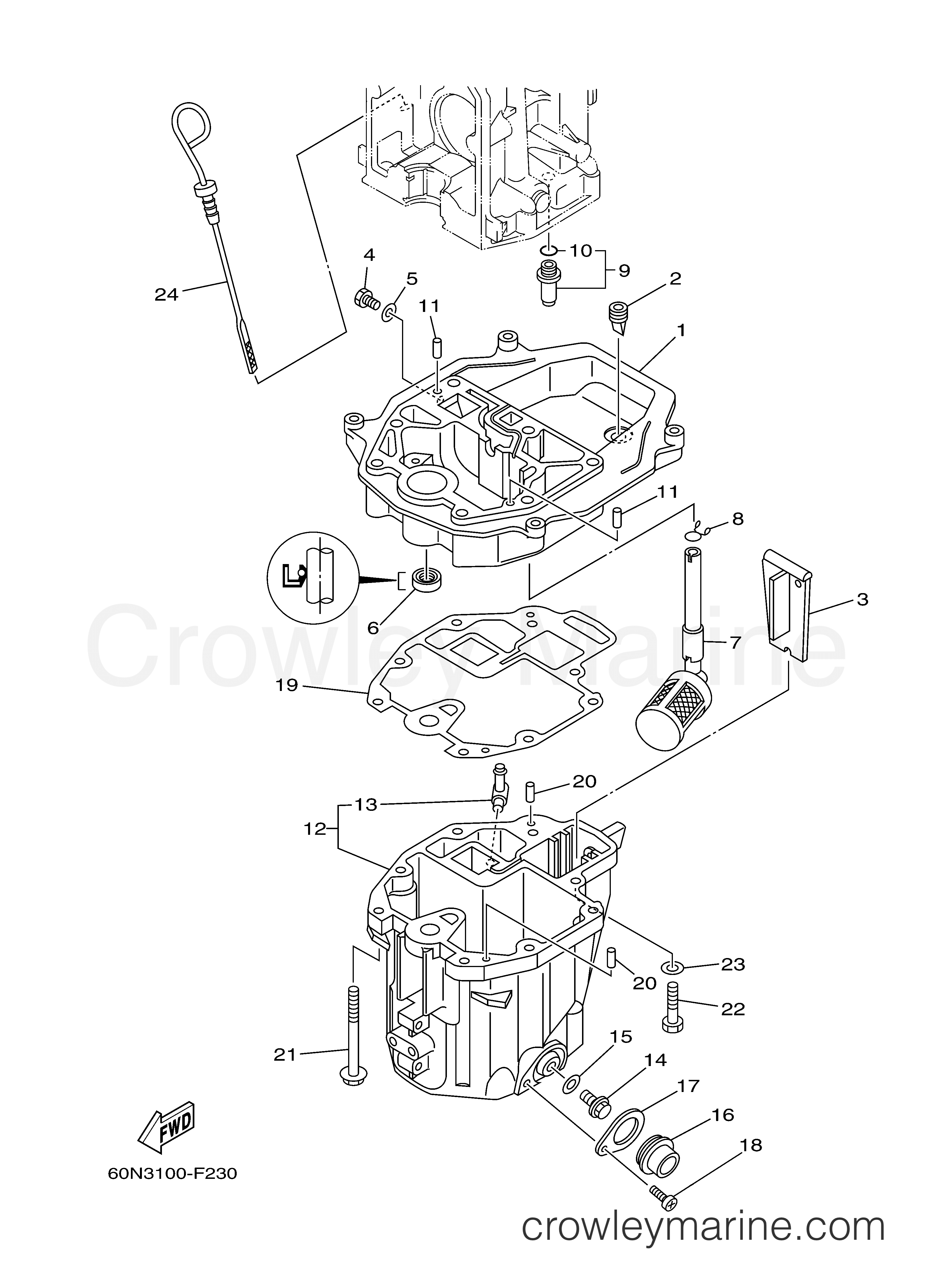Yamaha Motors F8CMSH - OIL PAN