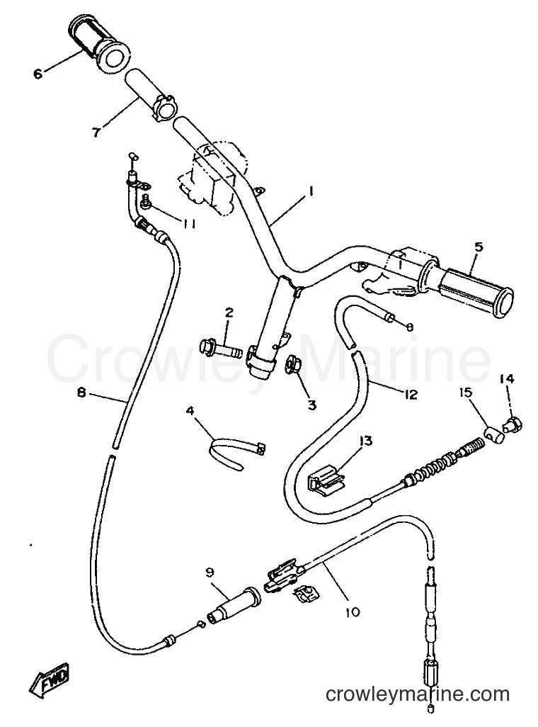 1996 Scooter YA50S - YA50S (4MJ2) [999] - STEERING HANDLE & CABLE